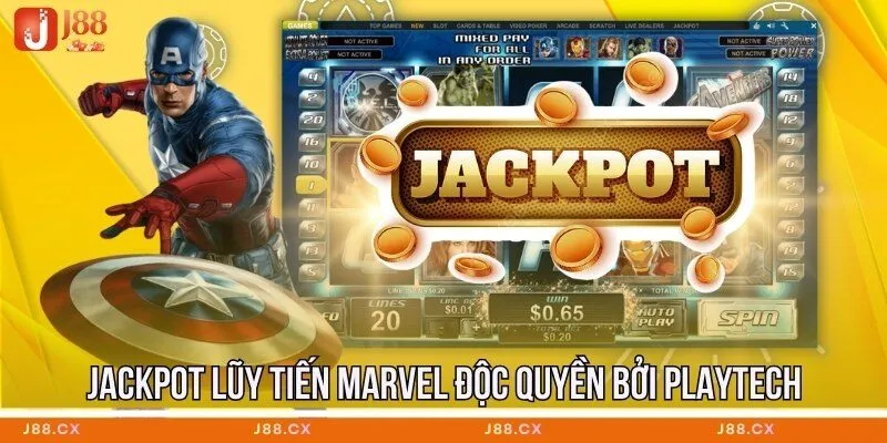 Jackpot lũy tiến Marvel độc quyền bởi Playtech